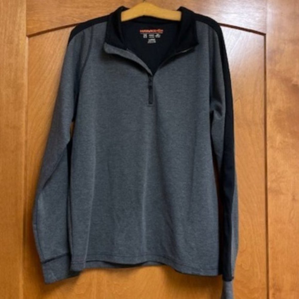 Hawke & Co Gray Quarter Zip Pullover – L